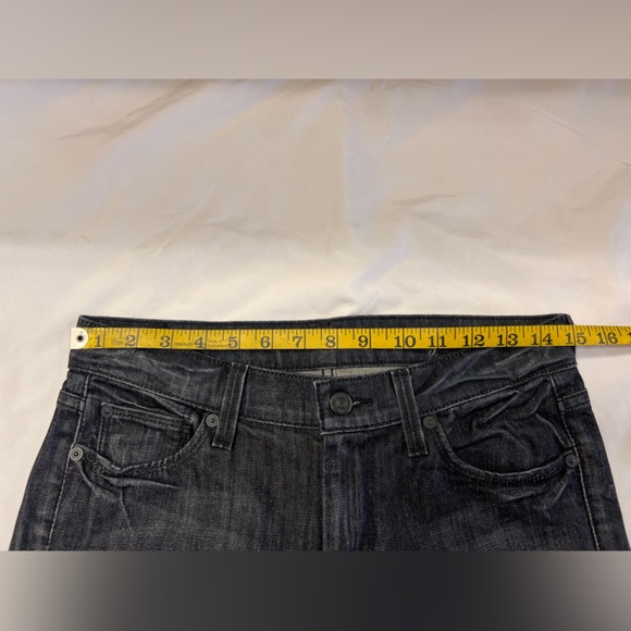 7 For All Mankind NWT Straight Leg Black Studded Jeans Size 26 - Picture 12 of 14